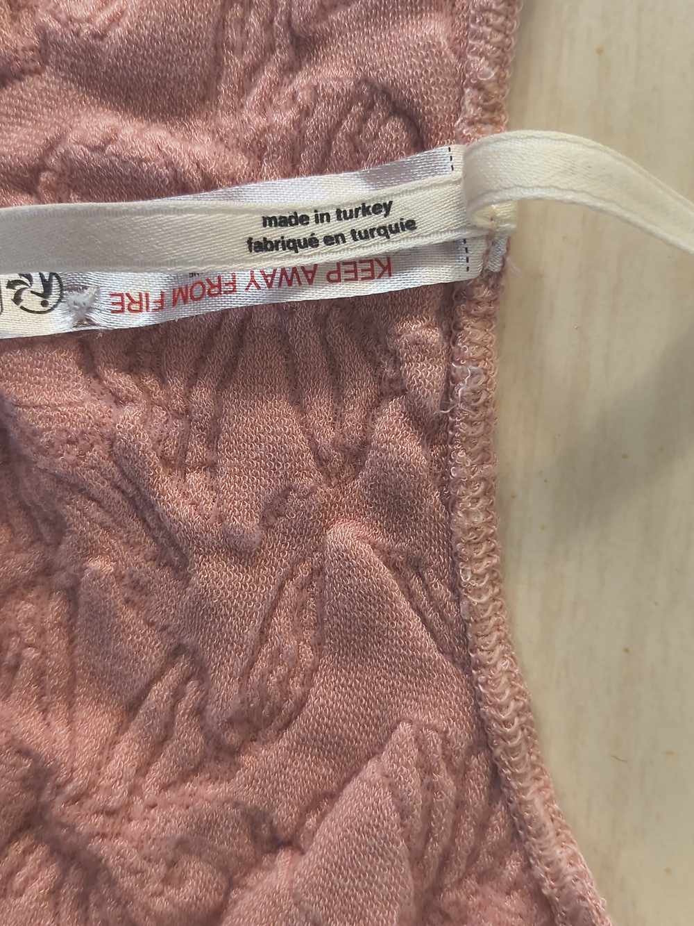 By Anthropologie Dusty Pink Textured Floral Tank L/XL - Picture 5 of 6